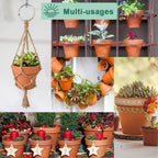 vensovo 4 Inch Terracotta Plant Pots with Saucer - 6 Pack Clay Flower Pots with Drainage, Great for Plants, Crafts, Wedding Favor