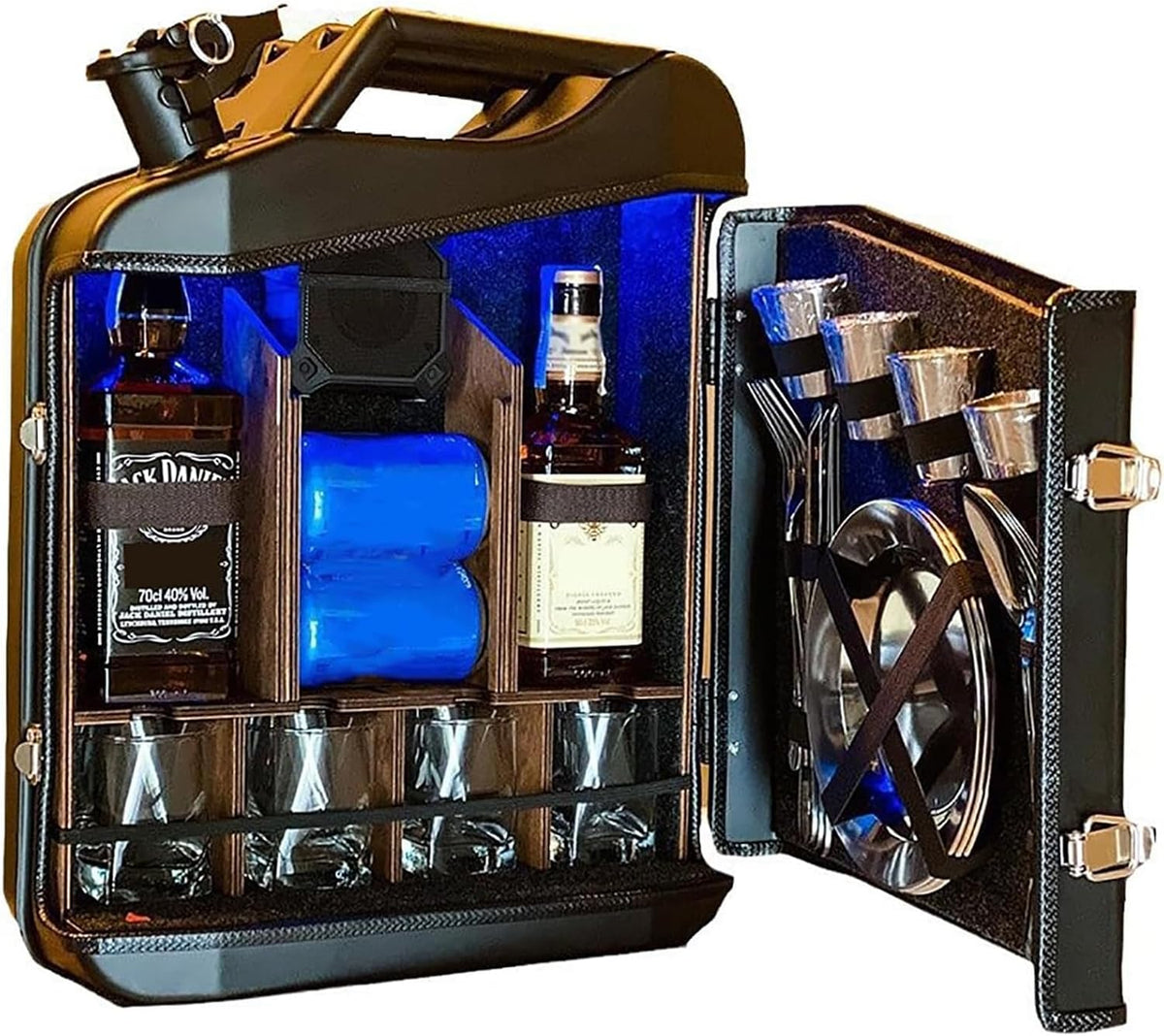 Mini Christmas Can Bar, 20L Christmas Jerry Can Bar with Sturdy Structure, Beautiful and Elegant Design, Small Bar Whiskey Bar Small Mobile Gift for Husband Men Women Dad Boy Girl