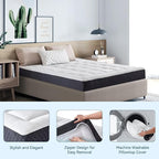 ONENICE 10 Inch King Size Mattress in a Box, Cooling Gel Memory Foam Plus Removable Pillowtop Mattress, Ergonomically Designed, CertiPUR-US Certified, Fiberglass-Free, Pressure Relief