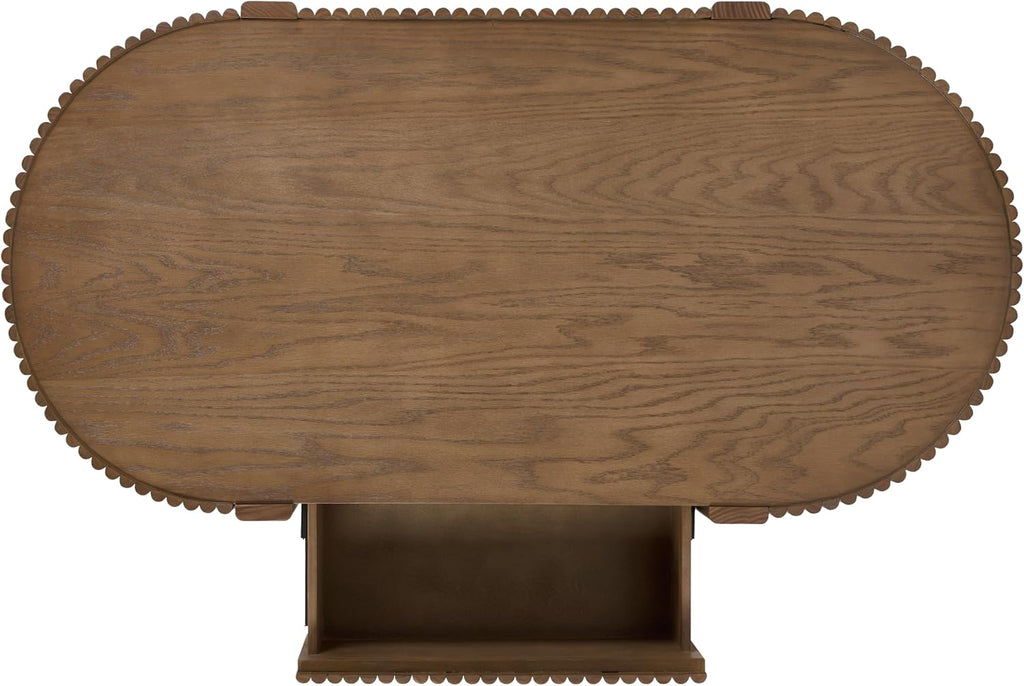 Christopher Knight Home Amano Modern Coffee Table Set of 2, Wooden Round Side Table and Coffee Table Set, Living Room Center Table Set, Walnut