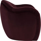 Modway Compose Barrel Chair with Performance Velvet Fabric in Mulberry – Upholstered Accent Armchair with Curved Backrest – Cozy Lounge Chair for Reading – Round Comfy Single Sofa Club Chair