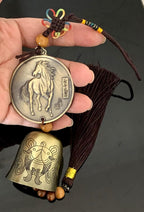 Traditional Lucky Feng Shui Wind Chime Bell Hanging Ornament Decoration for Protection Success Peace and Wealth (Horse)