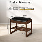 Shoe Rack Bench with Flip-Top Storage, Rubberwood 2-Tier Shoe Organizer with Cushion, Small Wooden Shoe Stand for Entryway, Mudroom, Hallway, Closet, Front Door Entrance, Foyer
