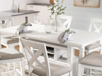 Signature Design By Ashley Robbinsdale 72-Inch Counter Height Dining Table with Kitchen Island Storage, Rubberwood Solids, Ash Veneer and MDF Substrates, Antique White