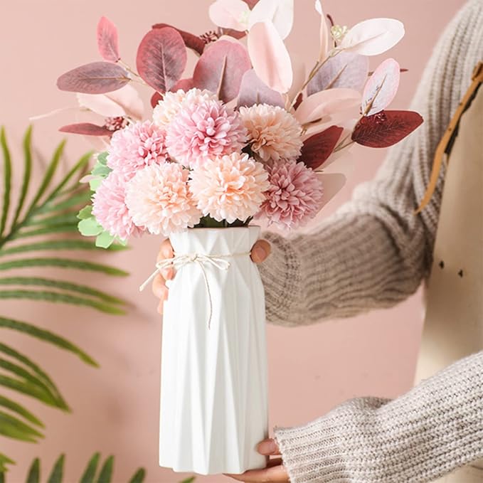 Ceramic Vase Decor for Pampas Grass Flowers Vases for Modern Home Decor, Yellow Tall Vase for Living Room Bedroom Bathroom Kitchen Office Wedding Table Shelf Farmhouse Minimalist Decor