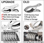 BESTEEL Upgraded 240 PCS Garden Clips, Greenhouse Clamps 100% Stainless Steel Heavy Duty Greenhuose Clips for Netting - Strong Grip to Hold Down Shade Cloth or Plant Cover on Garden Greenhouse Hoops