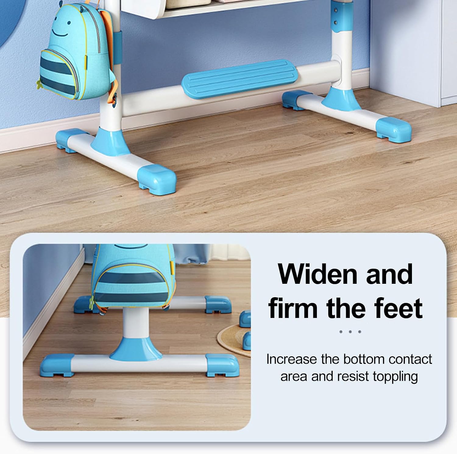 [Fast Arrival] Kids Study Desk and Chair Set - Height Adjustable Kids Writing Desk with Chair, Girls Learning Table with Large Writing Board for Bedroom, Ideal Gifts for Children Boys Girls 6-12