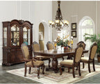 7-Piece Dining Set – Extendable Table with 4 Side Chairs & 2 Arm Chairs, Classic Farmhouse Dining Room Set (Espresso Finish)