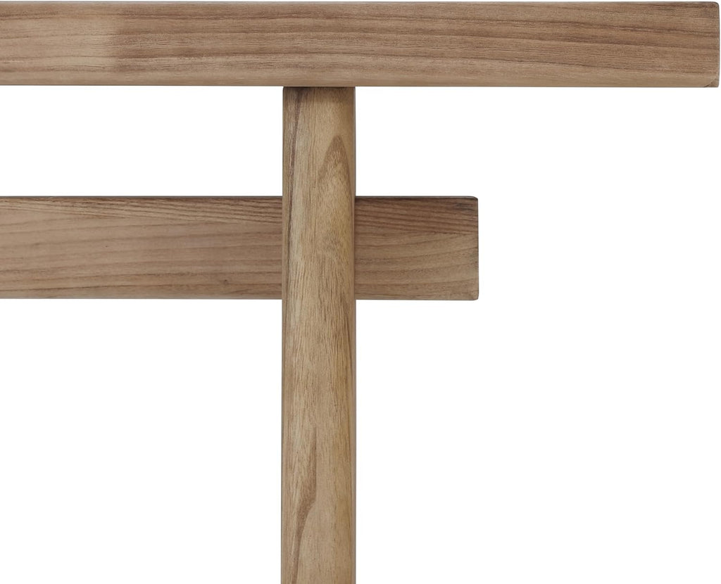 59.25" Long Console Table with Geometric Silhouette, Modern Wooden Hallway Table Accent Sofa Table, Extra Long Entryway Table for Living Room, Foyer, Corridor (Brown)