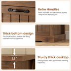 SEDETA Filing Cabinet for Home Office, Farmhouse 3 Drawer File Cabinet, Wood Office File Cabinets for Letter/Legal/A4 Size, Lateral File Cabinets with Printer Stand, Brown