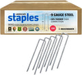 Sandbaggy 6 inch Landscape Sod Staples (9 Gauge Steel) ~ Great for Hard Soil - 20% Thicker Than Competition - Trusted by Farmers & Contractors Across USA (100 Staples)