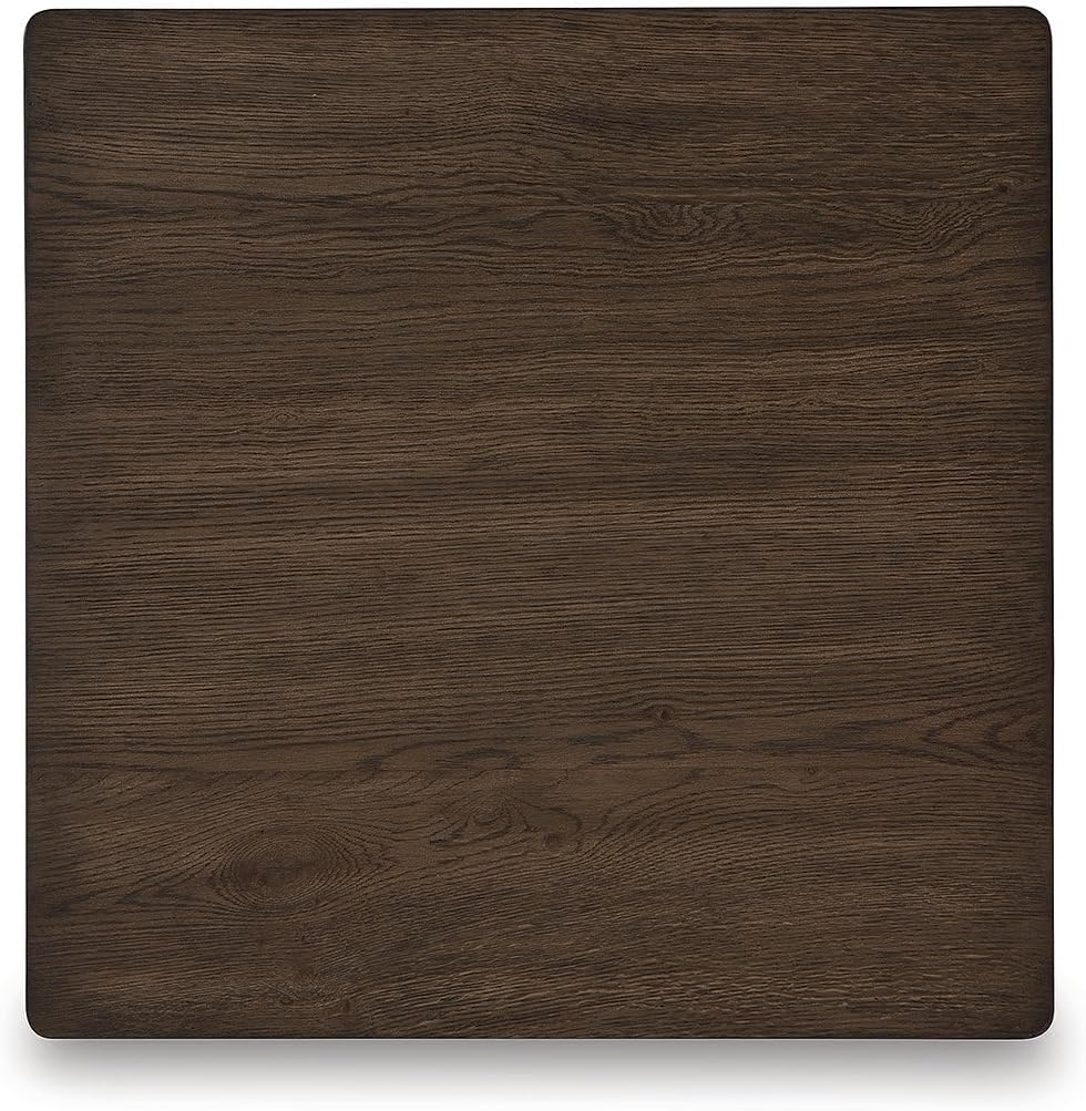 Signature Design by Ashley Hannodream Modern End Table with Architectural Geometry Design, Dark Brown