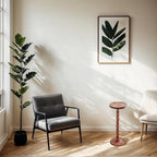 YUNMUARY-Pedestal Side Table,Drink Table with Weighted Base,Round Side Tables for Small Spaces,Small Wood NightStand,23.62" Tall Martini or Cocktail End Tables for Living Room,Corners & Office