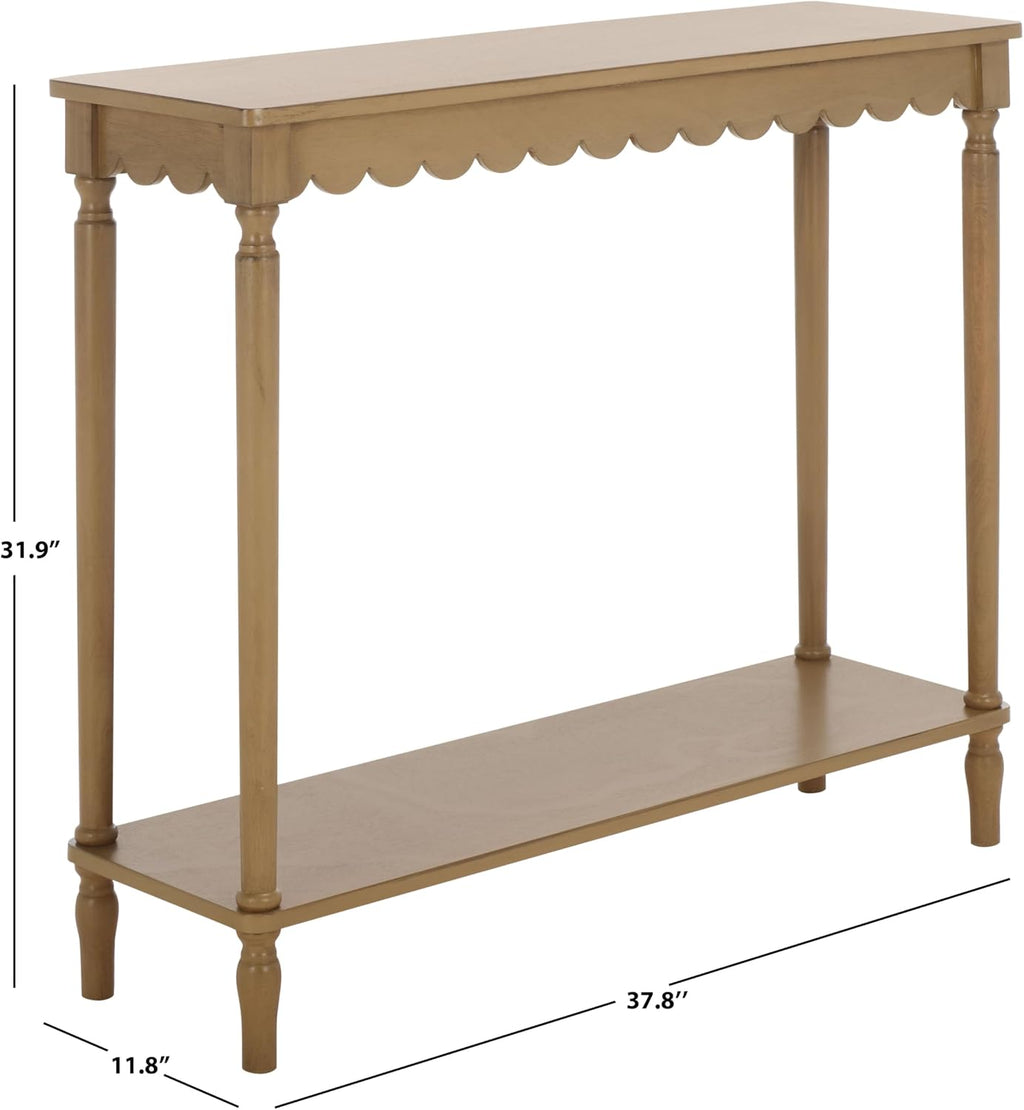 SAFAVIEH Home Collection Haven French Country Farmhouse Desert Brown Console Table for Entryway, Living Room, Foyer