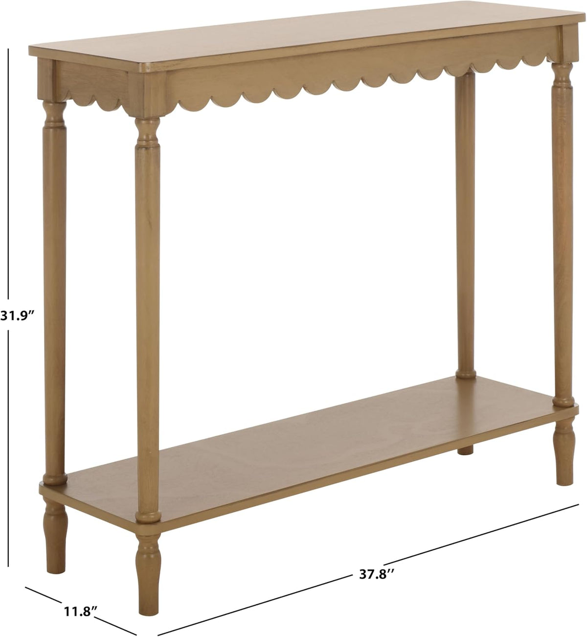 SAFAVIEH Home Collection Haven French Country Farmhouse Desert Brown Console Table for Entryway, Living Room, Foyer