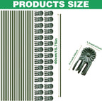 50Pcs Plant Stake Clip Set Green, Plant Sticks Supplies Support Tall, Useful Support Clips, Fine Workmanship Allow Bending Suitable for Various Plant Pots Indoors and Outdoors