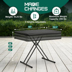 Folding Table 30 Inch -2Pack, Small Desk Adjustable Height TV Tray for Laptop, Couch, Camping - Heavy Duty Utility Foldable Table for Small Spaces, No Assembly Required, Black Granite