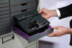 Durable 761358 VARICOLOR Desk Organiser, Compact Stationery Storage Tray with Phone/Table Mount - Charcoal