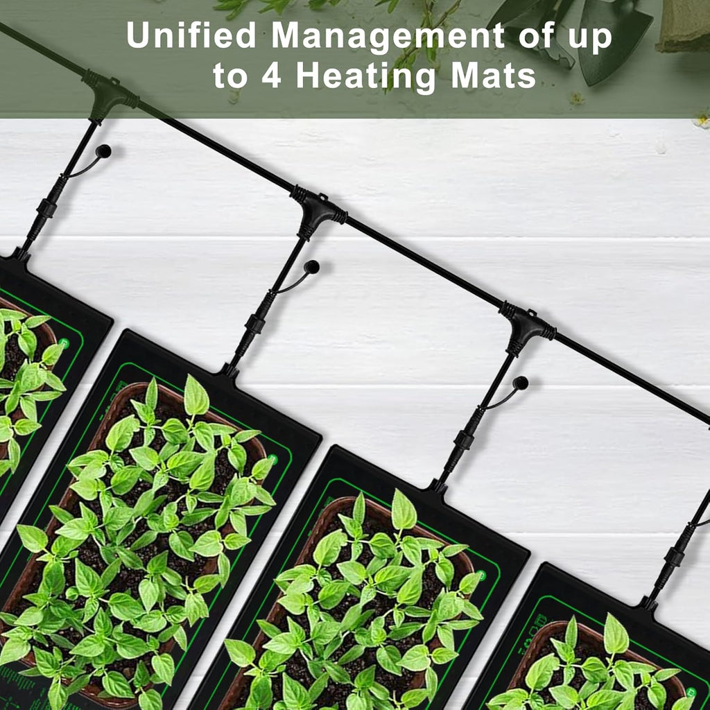 4in1 Seedling Heat Mat,Warm Hydroponic Heating Pad for Indoor Seed Starting,Brewing and Greenhouses,Durable Waterproof Germination Station Heat Mat (20" x 10"- Heat Mat)
