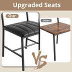 IRONCK Dining Table Set for 4, Kitchen Table and Chairs Set, Rustic Brown | Kitchen Table with Upholstered Bench and 2 Chairs for Small Space, Apartment