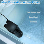 Aquarium U-V Filter 300GPH for Large 80-200 Gal Fish Tank Pond, Powerful Internal Submersible Pump Green Water Clean Killing Machine Air Supply Deodorization Keep Saltwater Freshwater Crystal Clear