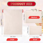 Personalized Santa Sack Custom Christmas Gift Bags for Kids Holiday Presents Sack Bags for Xmas Package Storage