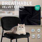 STOOLINK Black Velvet Dining Chairs Set of 6, Upholstered Kitchen Chairs