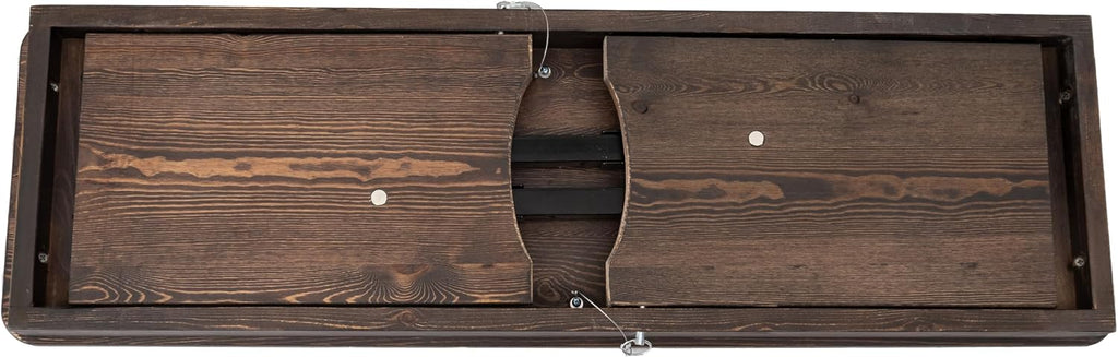 Taylor & Logan Ingles 40'' x 12'' Mahogany Solid Pine Folding Farm Bench
