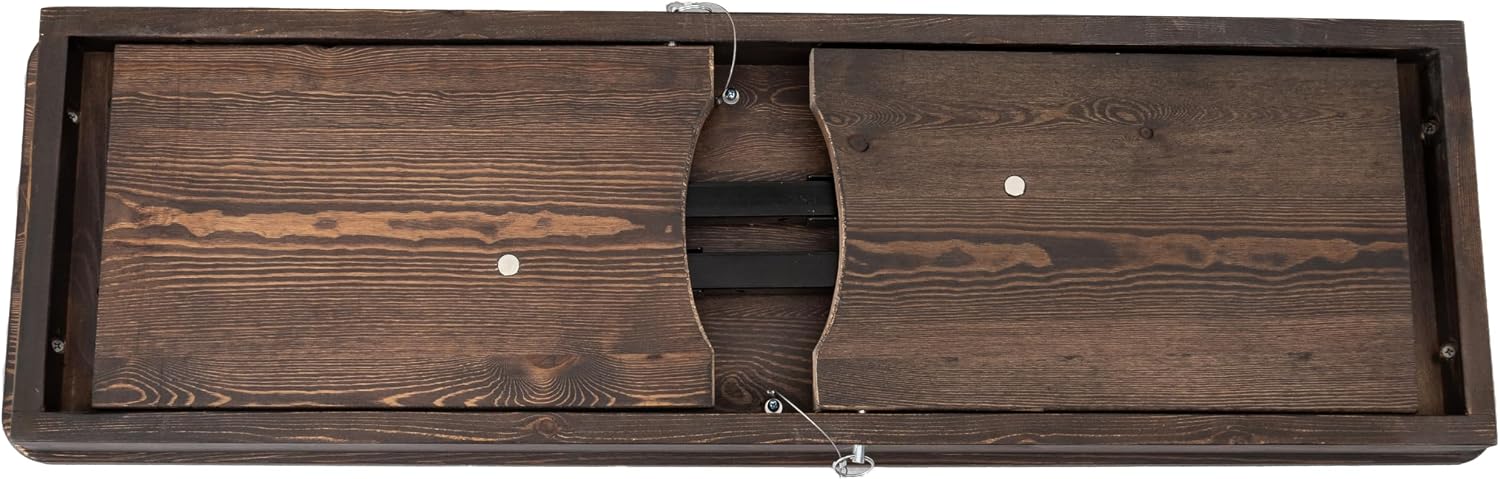 Taylor & Logan Ingles 40'' x 12'' Mahogany Solid Pine Folding Farm Bench