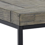 Alaterre Furniture End Table - Industrial Modern Side Table with Wood Top and Metal Frame - Table for Living Room, Bedroom, Hallway, or Dorm Room (Gray)