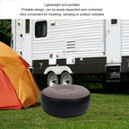 Inflatable Stool Ottoman Footrest, All Weather Foot Rest Indoor or Outdoor Use, Portable Flocking Inflatable Stool Ottoman Pouf Footstool for Home Patio Garden, Camping, Travel