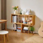 Aibiju 3-Tiered S-Shaped Side Table for Small Spaces, Freestanding Side Table, Sofa End Table, Narrow End Table, Suitable for Bedrooms Living Rooms Study Room, Natural Wood Color YD-ST003N