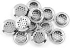 Uenhoy 20 Pcs Silver Air Vents 1" (25mm) Circular Soffit Vents Stainless Steel Air Vent Louver Round Mesh Hole Soffit Vent for Kitchen Cabinets Wardrobes Shoecases (Pack of 4)