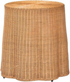 bali & pari Palm Bohemian Honey Scallop Rattan End Table