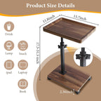 End Table C Table Adjustable Height, 360°Swivel TV Tray Table for Small Spaces, Couch Tables that Slide Under, C Shaped Side Tables Living Room and Bedroom for Sofa, Bed,Chair, Snack