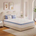 Yaak Twin Mattress 12 Inch, Hybrid Mattress in a Box Twin Size, Individual Pocket Spring Single Bed with Breathable Memory Foam, Pressure Relief, Medium Firm for Teenages and Kids