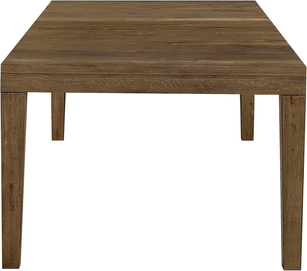 Lexicon 84-102 Inch Extendable Dining Table for 4-8 People, Large Rectangle Wooden Kitchen Table with Self-Storing Extension Leaf Space Saving, for Dining Room, Living Room, Home Office, Brown