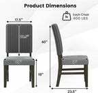 Giantex Dining Chairs Set of 2, Mid-Century Velvet Fabric Upholstered Chairs with Rubber Wood Legs, Thick Padded Seat, High Back, Modern Side Armless Chairs for Kitchen Living Dining Room