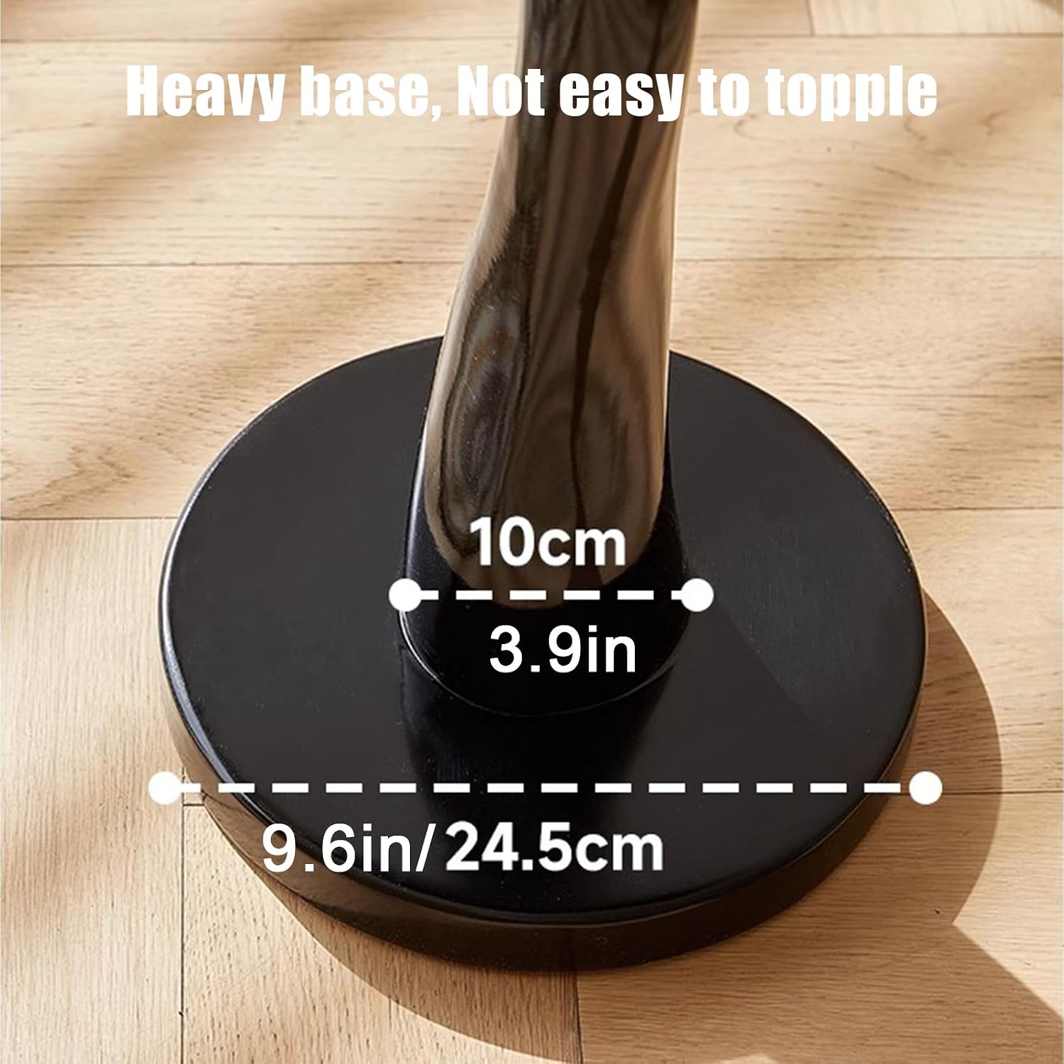 Flower Shape Sofa Side Table, Tray Top Wood Small End Table, Elegant Round Pedestal Accent Coffee Tables for Living Room Bedroom Balcony(51x43cm(H20.1 xD16.9), Black)