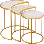 First of a Kind Side Table in Gold Iron