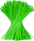 12 Inch Zip Ties Green 1000 PCS, 50 Lbs- Heavy Duty Tensile Strength, Nylon PA66 UV Resistant Cable Ties for Indoor and Outdoor Use - Ideal for object bundling and fastening