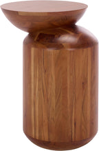 SAFAVIEH Home Collection - Masew Solid Wood Accent Table with Sculptural Stacked Design in Walnut Finish, Modern Side Table, Fully Assembled (ACC3228A)