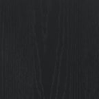 Nathan James Briggs Modern Dining Table for 6, Small Rectangle, 6-Person Black, Solid Wood in Black Oak