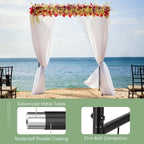 Giantex Garden Arbor Wedding Arch for Ceremony Party, Metal Trellis Archway for Climbing Plants Rose Grape Vines, Steel Frame Pergola Decoration for Backyard Patio Lawn Pathway, Easy to Assemble