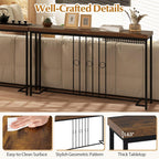 Giantex Industrial Console Table, 55" Narrow Entryway Table with H-Shaped Base & Spacious Tabletop, Behind Sofa Table for Small Spaces, Dining Room, Living Room, Bedroom, Entrance and Hallway