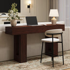 Airynee 63 Inches Long Console Table for Entryway with Drawers, Wooden Sofa Table Behind Couch, Industrial Entry Table for Living Room, Foyer, Hallway, Walnut