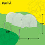 Mini Greenhouse Tunnel Poly Shade Cloth for Garden Hoops Plant Umbrella Cloche Small Greenhouse Accessories Plant Covers Hoop House Heavy Duty Garden Row Seedling Starter with Reusable Bag