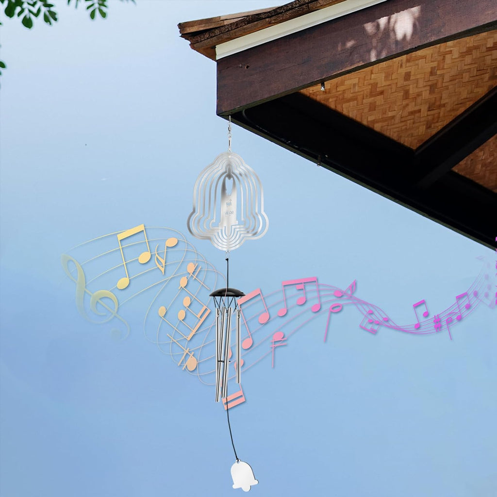 Wind Chimes with Bells Wind Spinner, Outdoor Garden Decor Wind Spinner, Gifts for Women, Mom, Retirement, Teacher, Parents Birthday, Memorial Gift for Garden Porch Patio Home Decor