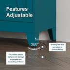 Tall Kitchen Pantry Storage Cabinet,Metal Blue Cabinets With Doors and Adjustable Shelves,Garage Storage Cabinets,Large Steel Shop Cabinet With Lock,Lockable Tool Cupboard For Living Room (Blue)