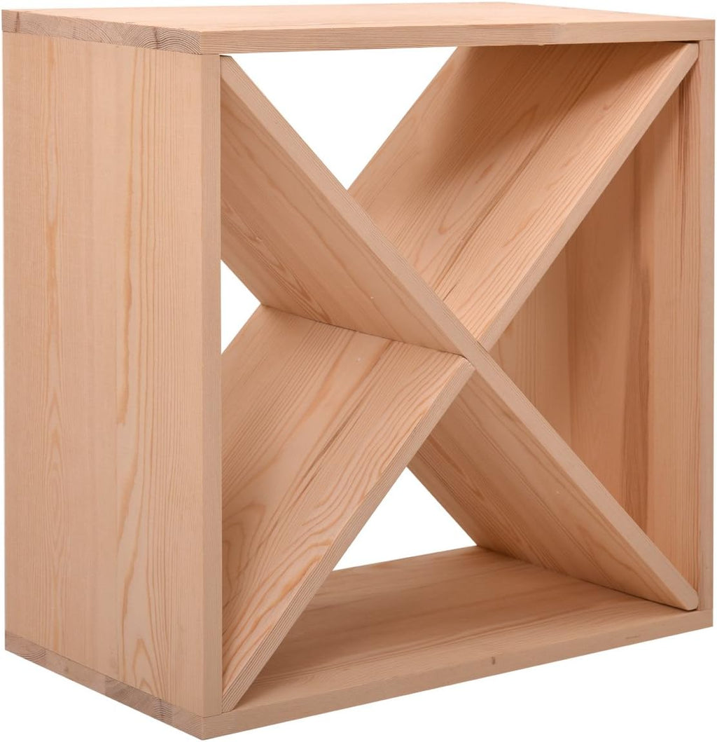 Y1LA 24 Bottle Wine Rack Holder Compact Cellar Cube Bar Storage Kitchen Decor Wood Display Home,Wine Storage Cube for Wood Crate in Natural (1, Natural-a)